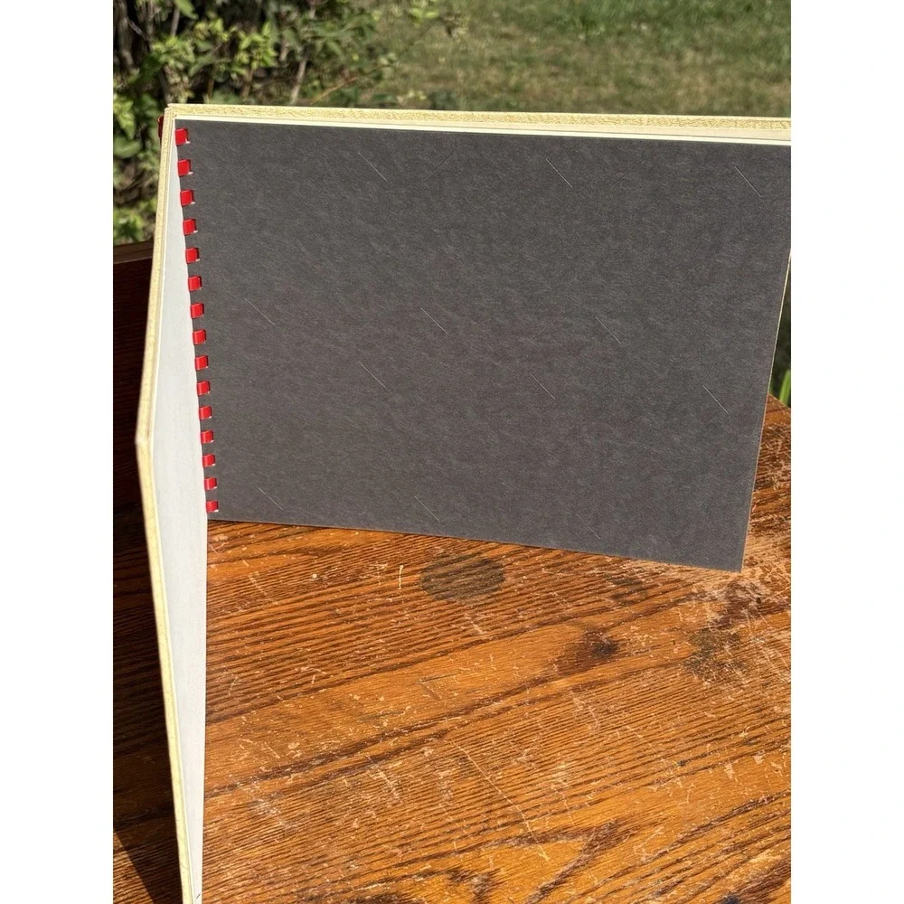 Vintage New Senior Scrapbook Red And Cream Spiral Bound Retro 50's Photos